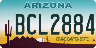 AZ license plate BCL2884
