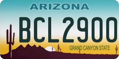 AZ license plate BCL2900