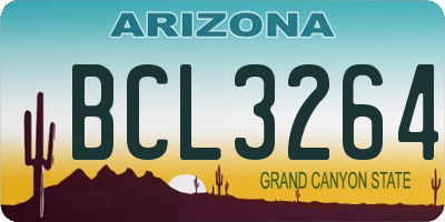 AZ license plate BCL3264