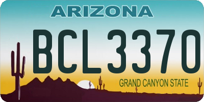 AZ license plate BCL3370