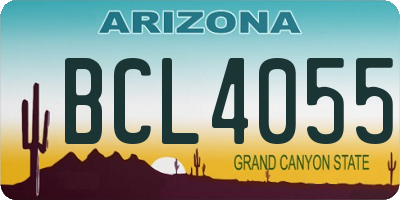 AZ license plate BCL4055