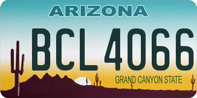 AZ license plate BCL4066