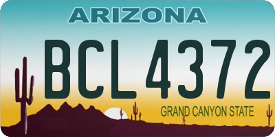 AZ license plate BCL4372