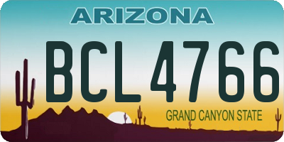 AZ license plate BCL4766