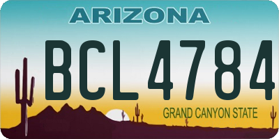 AZ license plate BCL4784