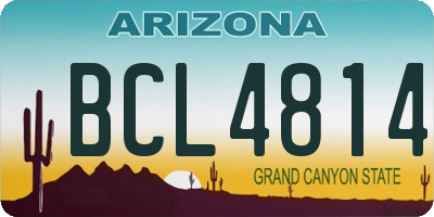 AZ license plate BCL4814