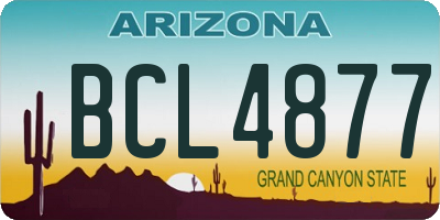 AZ license plate BCL4877