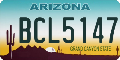 AZ license plate BCL5147