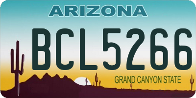 AZ license plate BCL5266