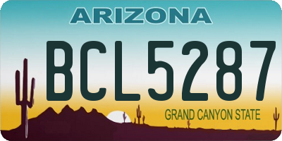 AZ license plate BCL5287