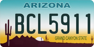 AZ license plate BCL5911