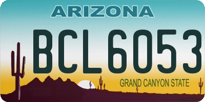 AZ license plate BCL6053