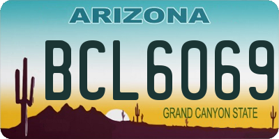 AZ license plate BCL6069