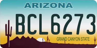 AZ license plate BCL6273