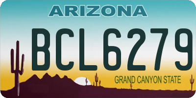 AZ license plate BCL6279