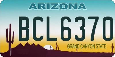 AZ license plate BCL6370