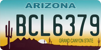 AZ license plate BCL6379