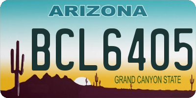 AZ license plate BCL6405