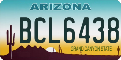 AZ license plate BCL6438