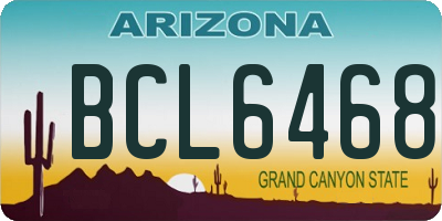 AZ license plate BCL6468
