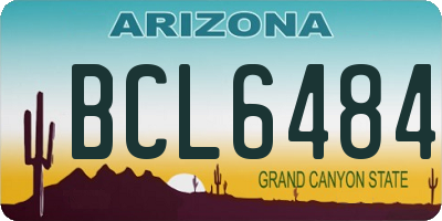 AZ license plate BCL6484