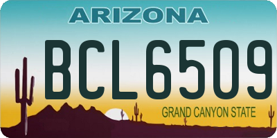 AZ license plate BCL6509