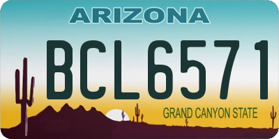 AZ license plate BCL6571