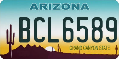 AZ license plate BCL6589