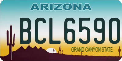 AZ license plate BCL6590