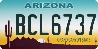 AZ license plate BCL6737