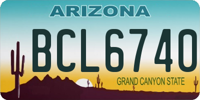 AZ license plate BCL6740