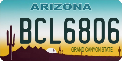 AZ license plate BCL6806