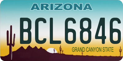 AZ license plate BCL6846