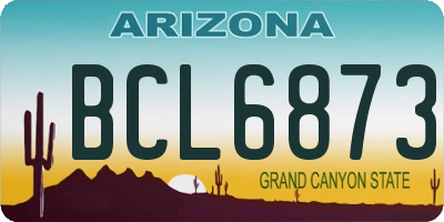 AZ license plate BCL6873