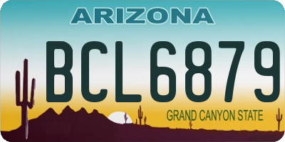 AZ license plate BCL6879