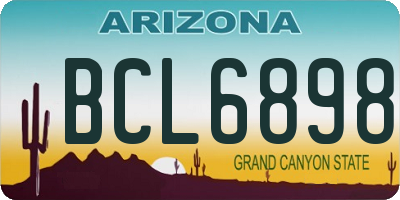 AZ license plate BCL6898