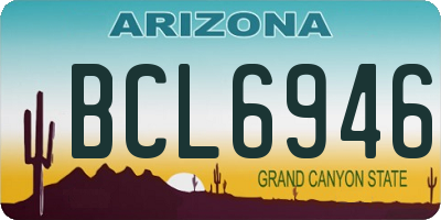 AZ license plate BCL6946