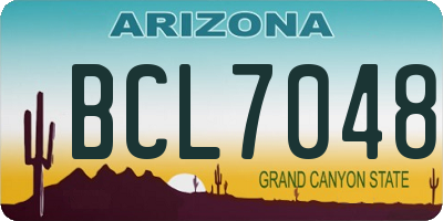 AZ license plate BCL7048