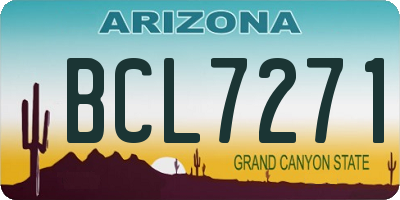 AZ license plate BCL7271