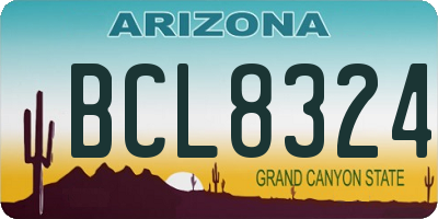 AZ license plate BCL8324