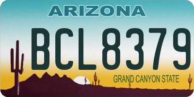 AZ license plate BCL8379