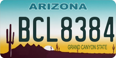 AZ license plate BCL8384