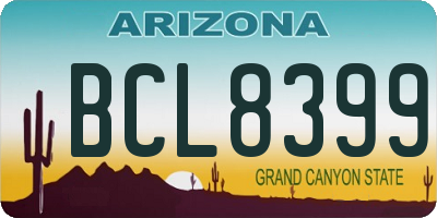 AZ license plate BCL8399