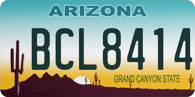 AZ license plate BCL8414