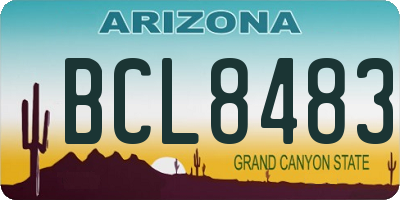 AZ license plate BCL8483