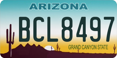 AZ license plate BCL8497