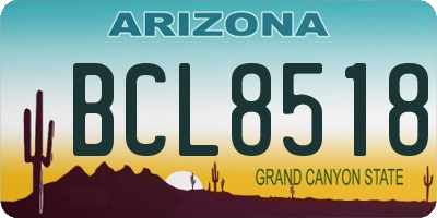 AZ license plate BCL8518