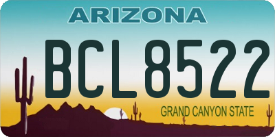 AZ license plate BCL8522