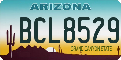 AZ license plate BCL8529