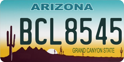 AZ license plate BCL8545